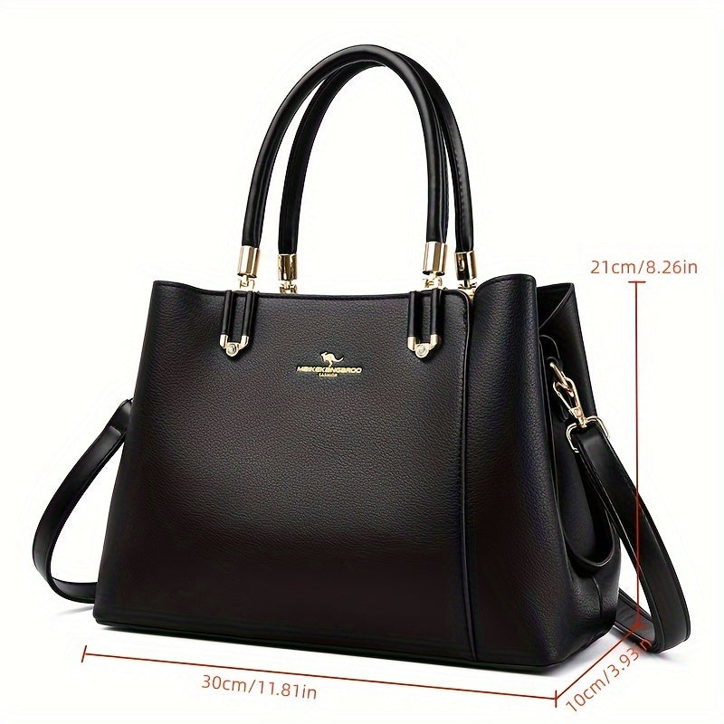 Large Capacity Elegant Commuter Handbag - Women's Fashion Top Handle Crossbody Bag with Adjustable Strap, Spacious Interior, and Stylish Design for Daily Use