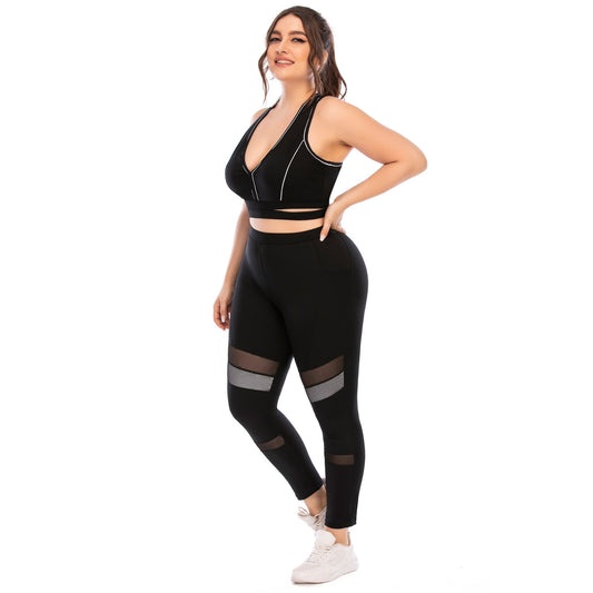 Workout Suits Plus Size Yoga Clothes Tights Pants-Aria Doejay