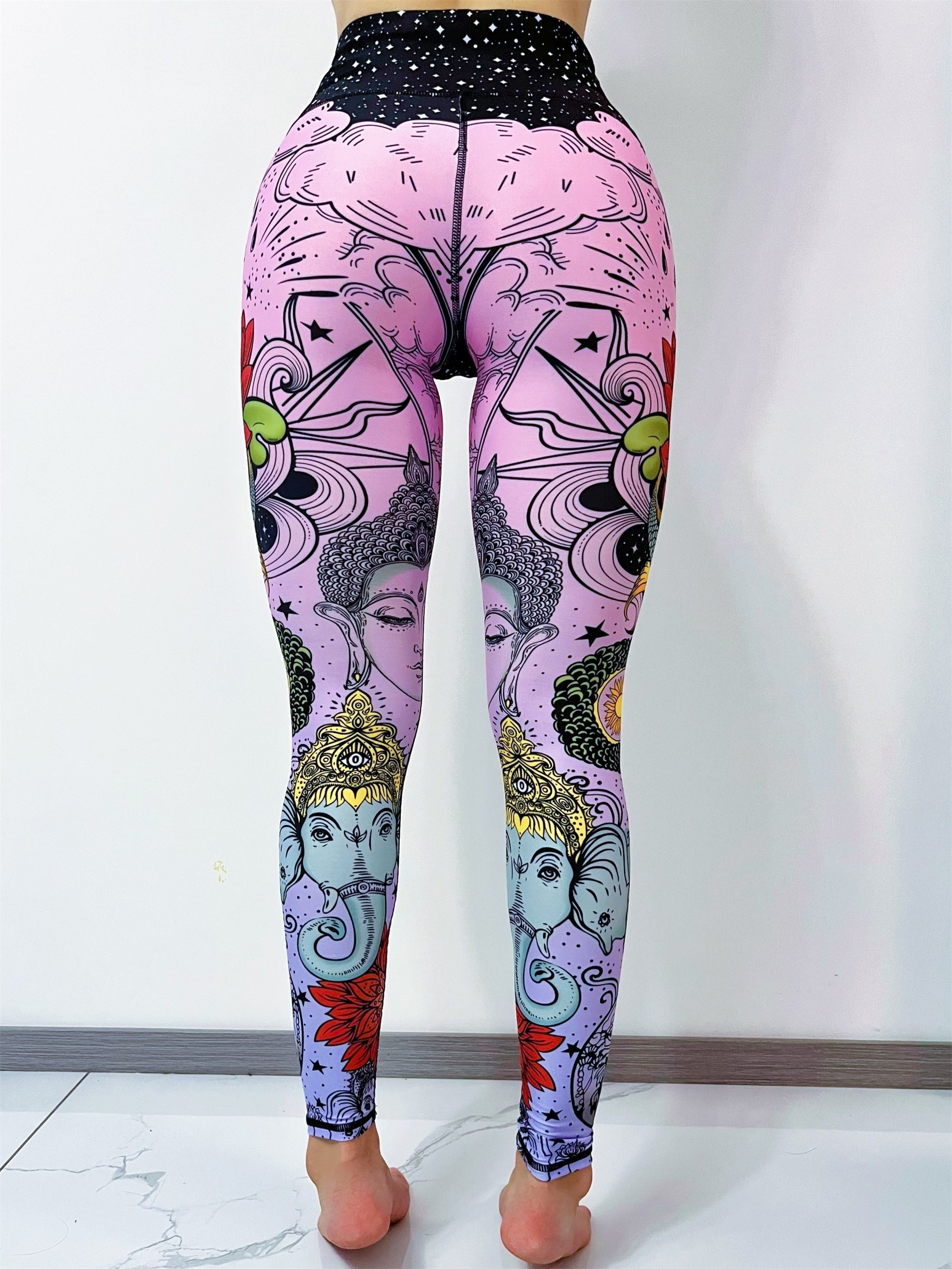 Women's Yoga Leggings With High Waistband, Moisture-Wicking, And Stretchy, Perfect For Outdoor Activities And Fitness