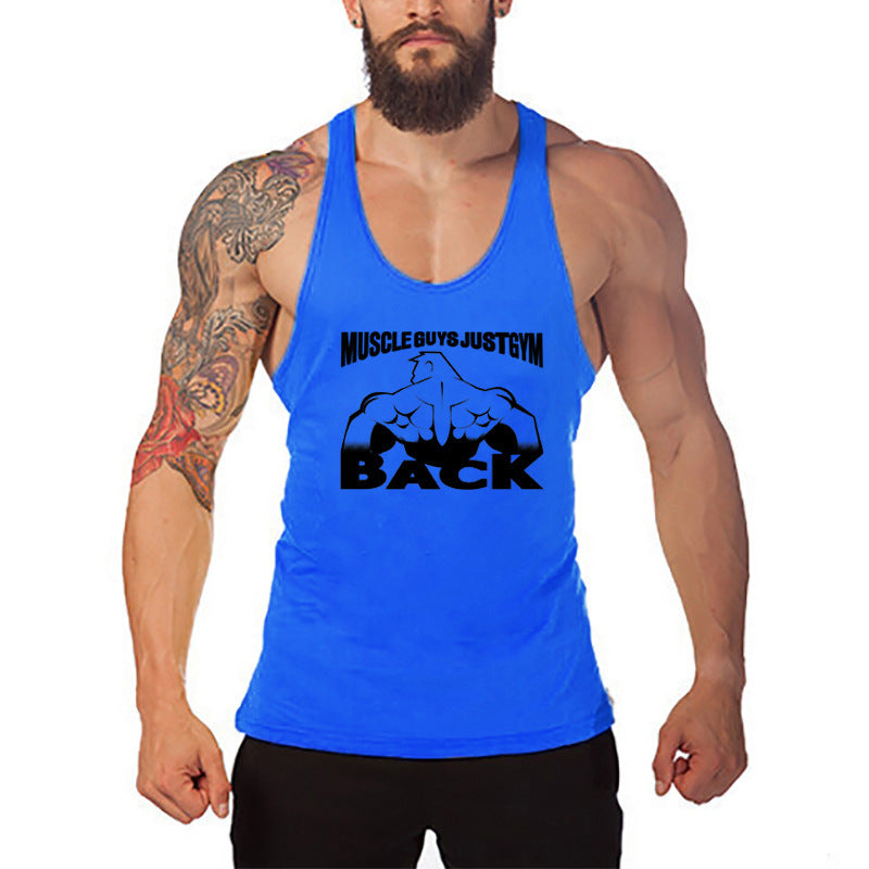 Muscle Men's Fitness Vest Cotton T-shirt-Aria Doejay