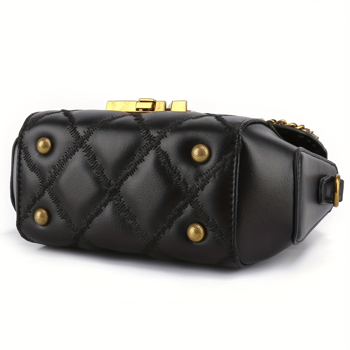 Chic Quilted Mini Crossbody Bag - Durable Metal Decor, Versatile Shoulder Style - Trendy Womens Handbag & Purse