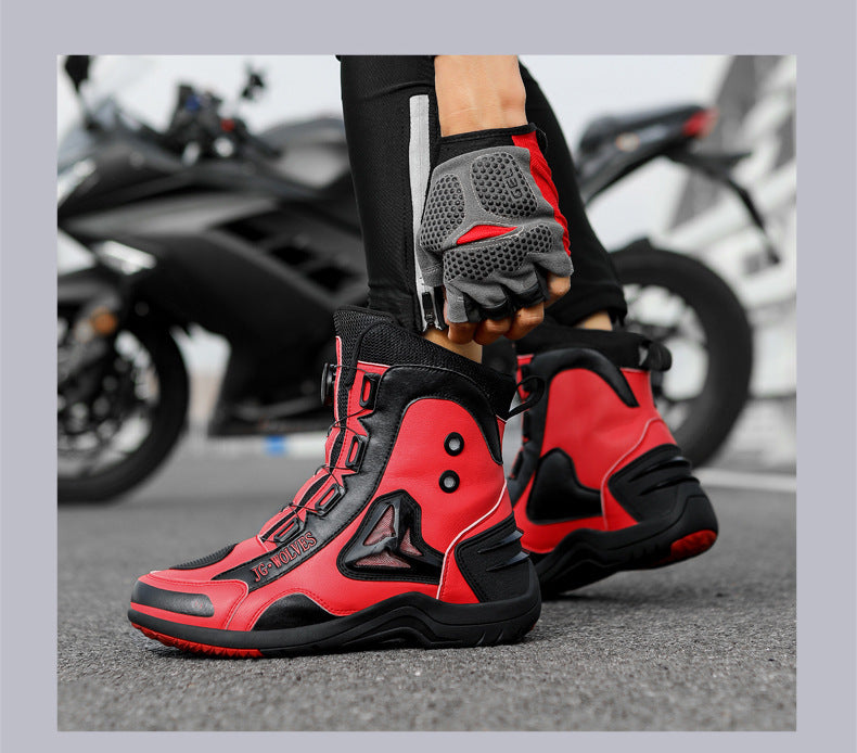 Motorcycle Long Mountain Locomotive Road Anti-skid Protection Off-road Lightweight Commuter Worker Boot-Aria Doejay