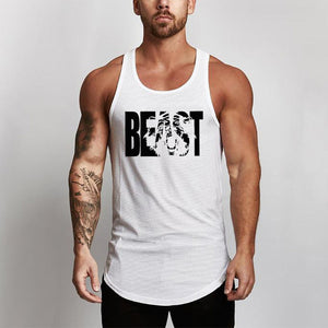 Fitness Men Shirt Slim Fit Vests Mesh Singlets Muscle Tops-Aria Doejay