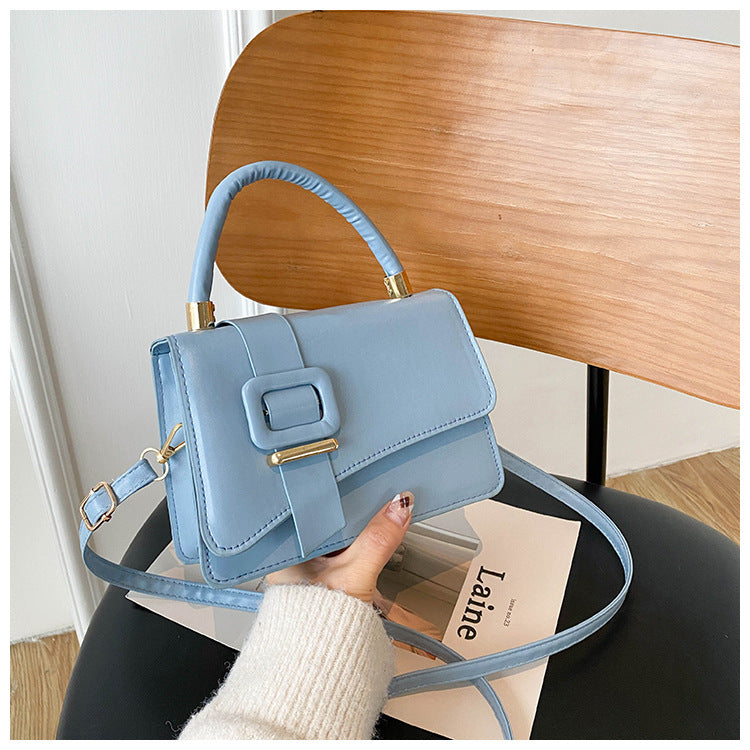 Korean Style Simple Fashion Shoulder Textured Small Square Bag