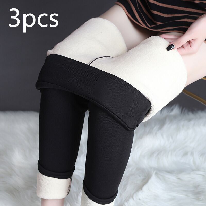 Winter Leggings Warm Thick High Stretch Lamb Cashmere Leggins Skinny Fitness Woman Pants-Aria Doejay