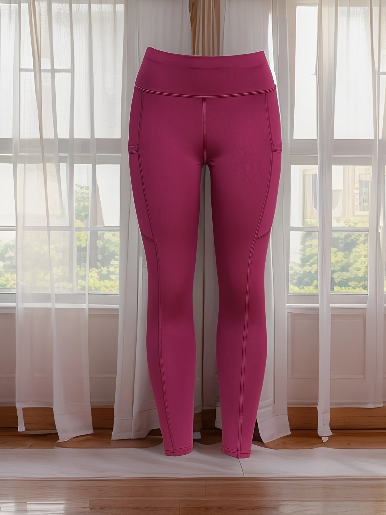 High-Waist, Stretchy Yoga Leggings with Phone Pocket - Slimming, Butt-Lifting Activewear for Women