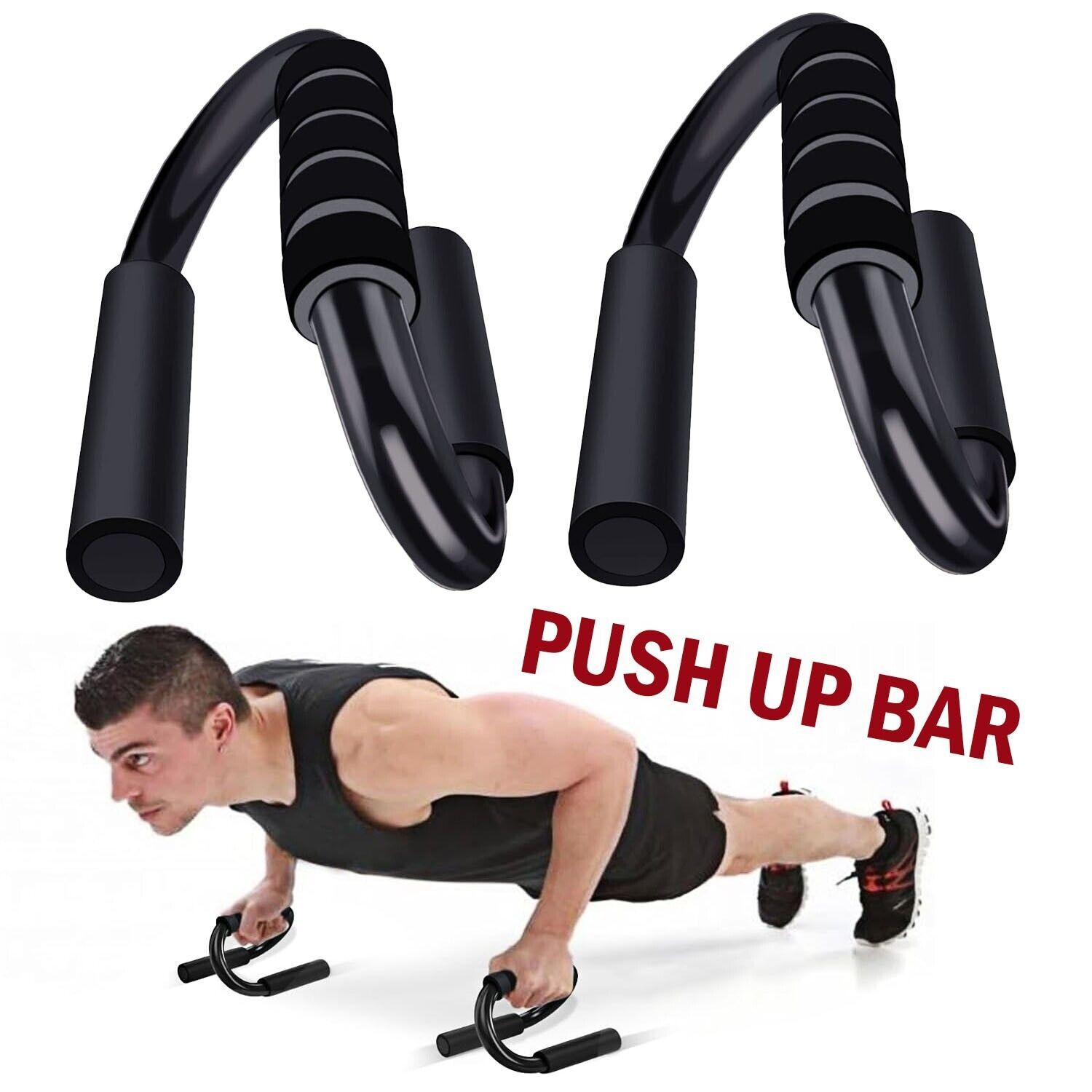 Body Sculptured Push Up Bars Press Handles Stands Exercise Grips FITNESS WORKOUT-Aria Doejay