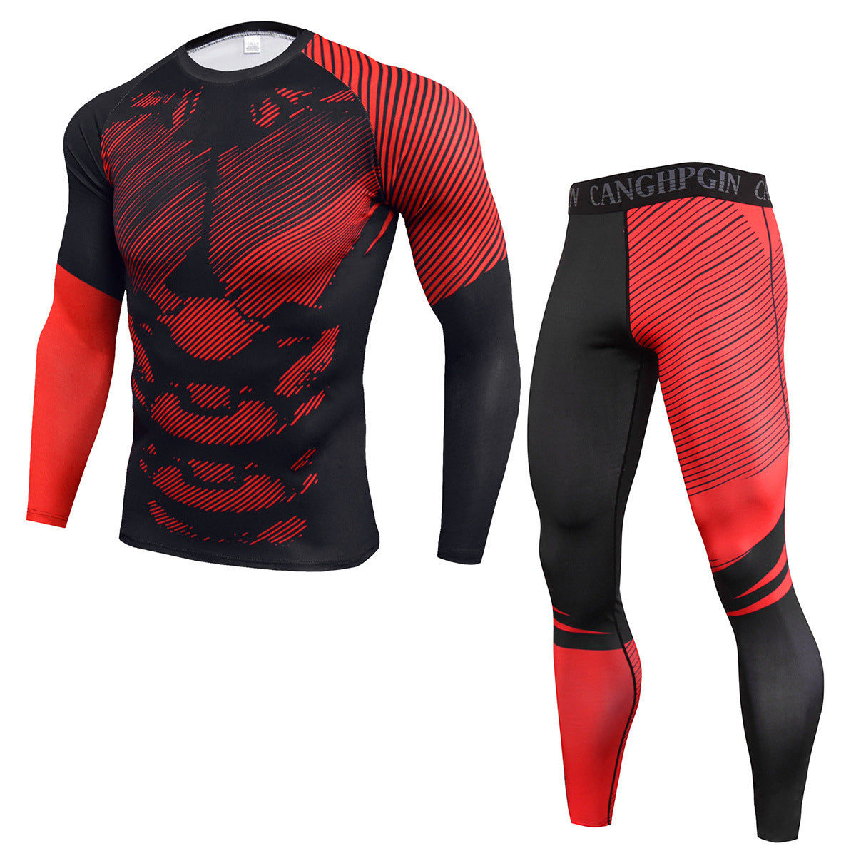 Men's PRO Tight Fitness Sports Training Suit Stretch-Aria Doejay