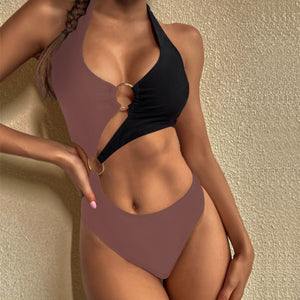 New Women's Conservative One Piece High Waist Swimwear-Aria Doejay