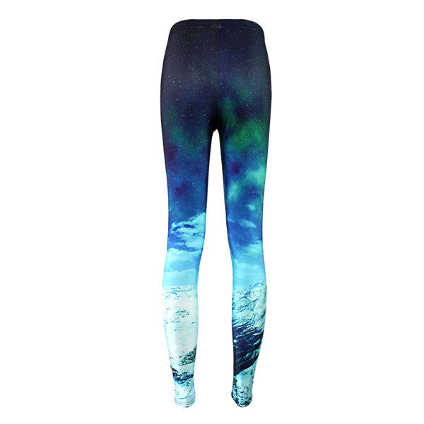 Women Hot Leggings Digital Print Ice and Snow-Aria Doejay