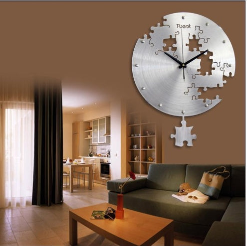 16 Inch Circilar Creative Wall Clock Art Wall Watch Modern Design Living Room And Bedroom Mute Clock Wall Home Decor Wall Clocks-Aria Doejay