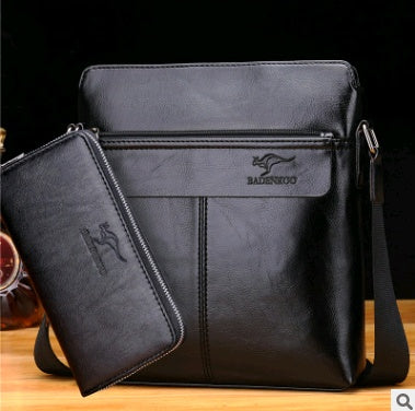 New Kangaroo Men's Bag Shoulder Bag Men's Business Messenger Bag Men's Trendy High-end Shoulder Bag