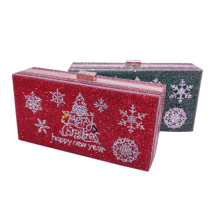 Clutch bag rhinestone christmas bag messenger bag