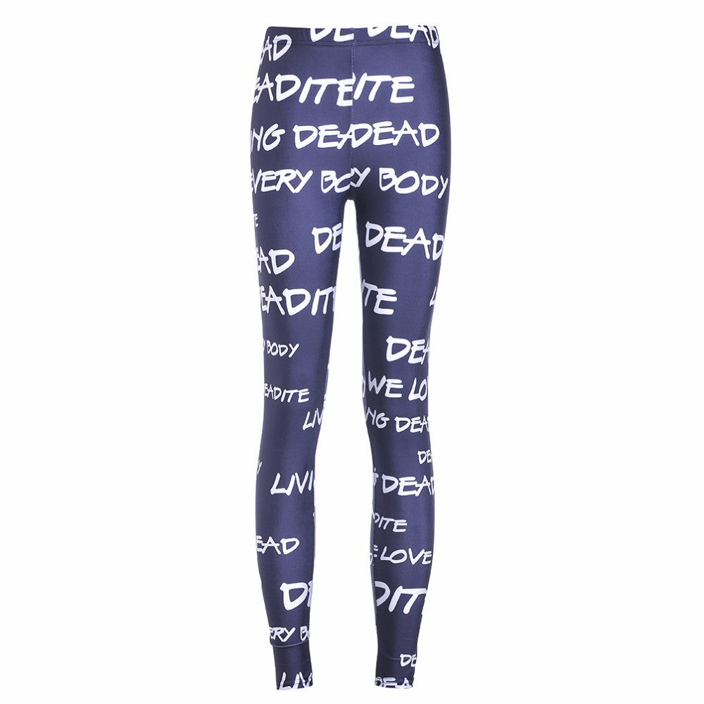 Digital printing leggings tights nine pants women-Aria Doejay