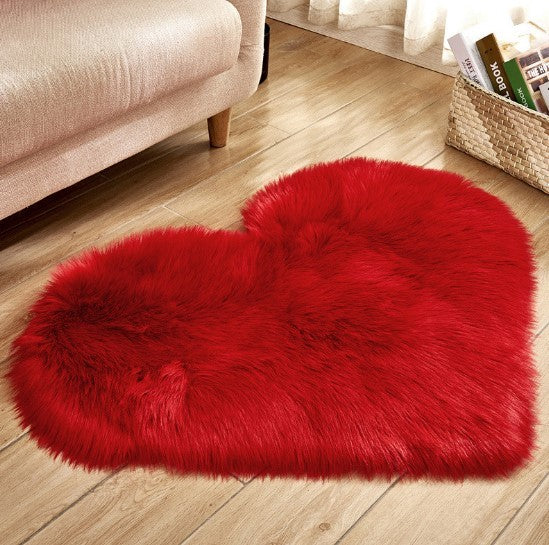 Plush Heart Shaped Carpet Non-Slip Mat Fluffy Rug Floor Mat Blanket Sofa Cushion Foot Pad Carpets For Living Room Home Decor-Aria Doejay