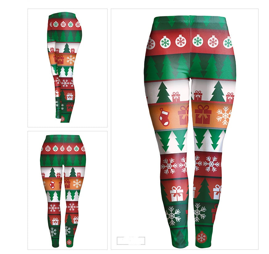 3D Limited Edition Christmas Leggings-Aria Doejay