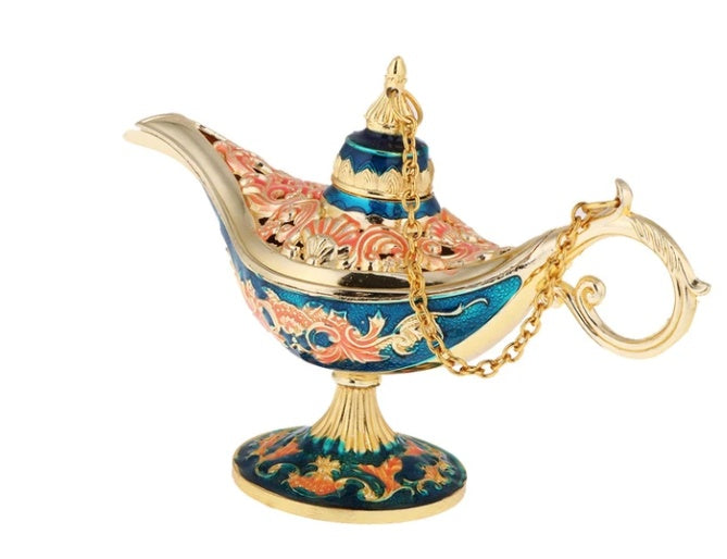 Arabian Genie Oil Lamp Container Decor-Aria Doejay