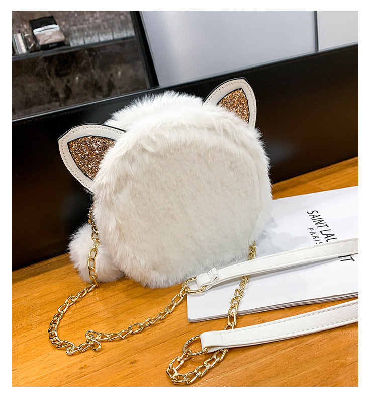 Autumn And Winter Furry Small Bag Female Chain Small Satchel