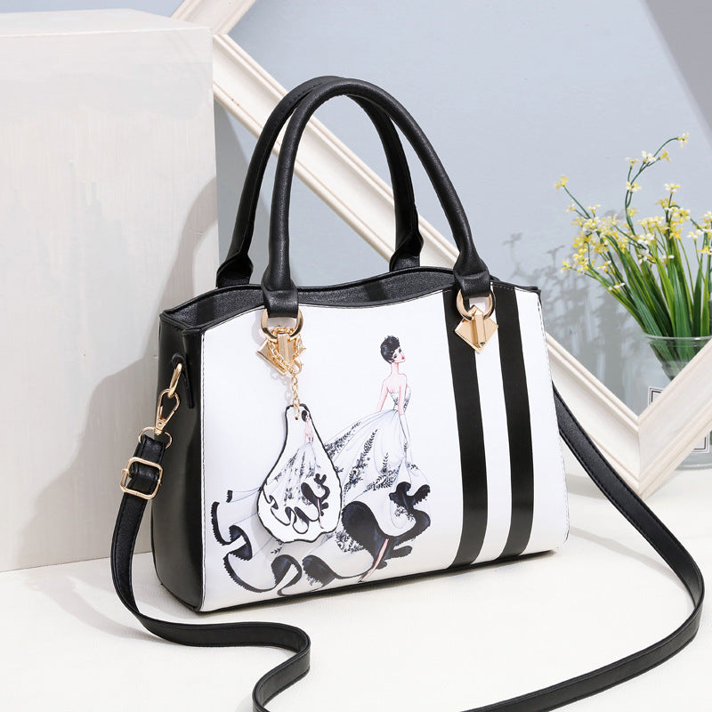 New female Korean style stereotyped sweet fashion handbag