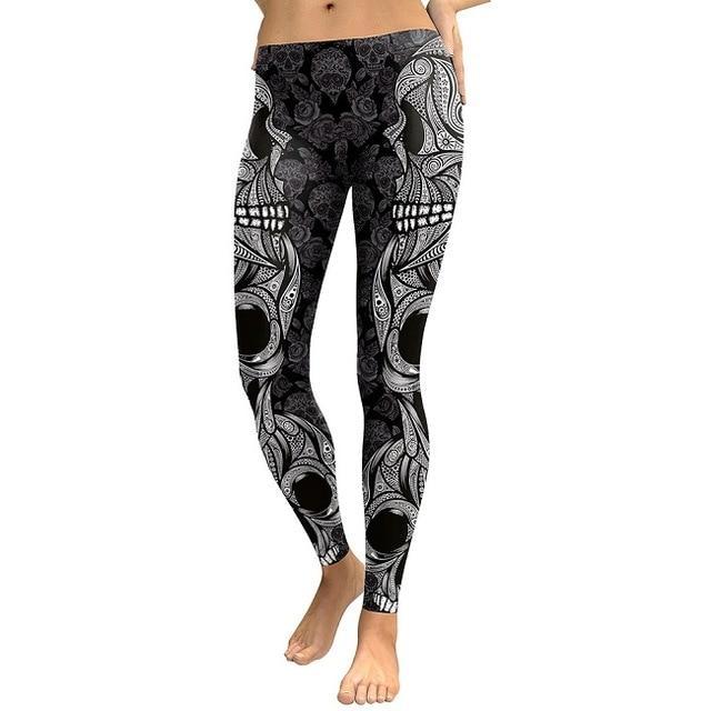 New trend digital printing low waist leggings-Aria Doejay