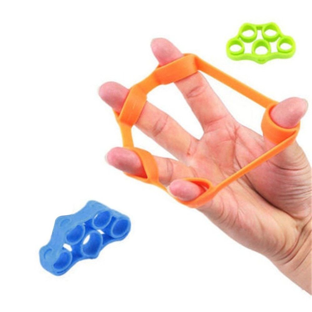 Silicone Finger Trainer Hand Gripper Resistance Bands Fitness-Aria Doejay