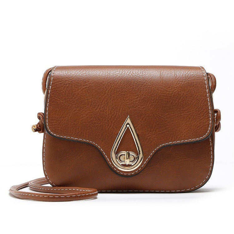 Retro Women's Hardware Turn Buckle Crossbody Shoulder Bag