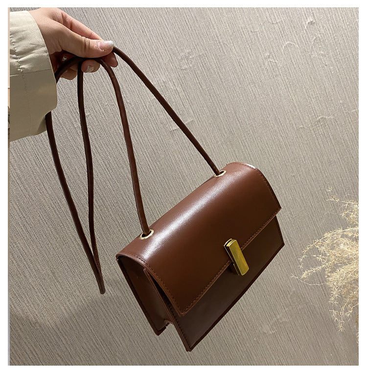 Lock leather shoulder bag messenger female bag