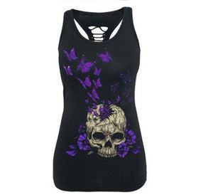 Skull print vest-Aria Doejay