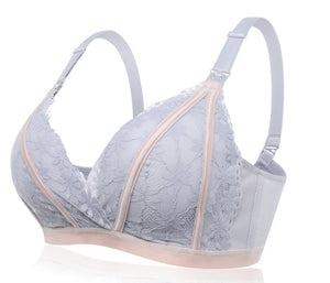 Lace button nursing bra-Aria Doejay