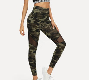 Color matching leggings mesh-Aria Doejay