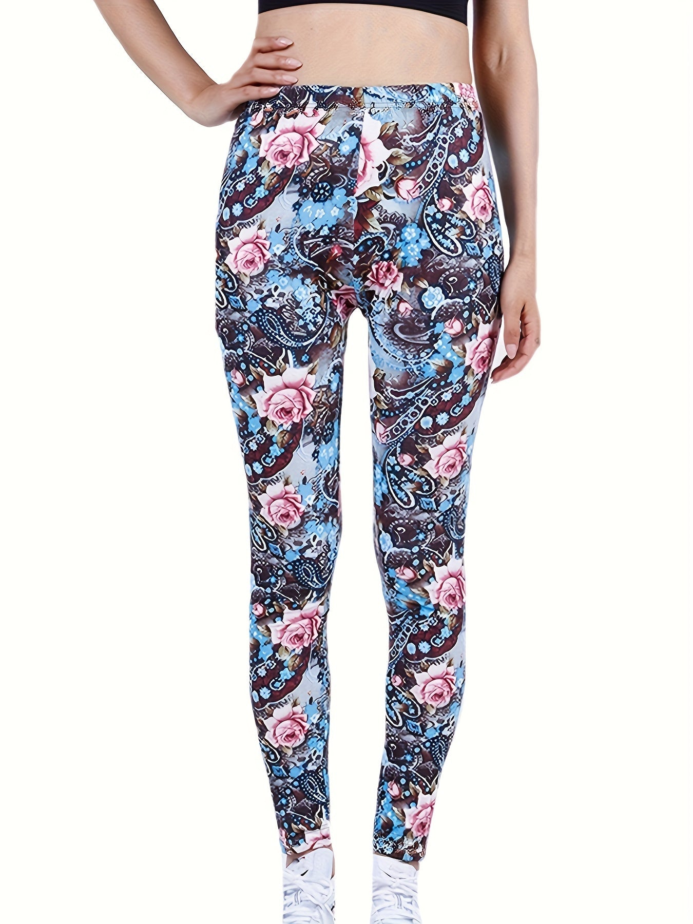 Women's Pants Comfortable Floral Pattern Crop Pants