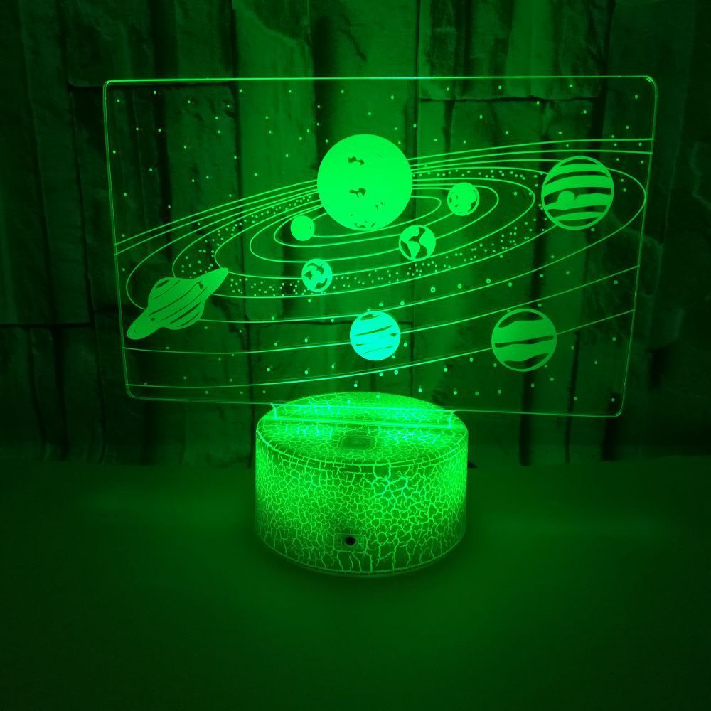 Sistema solare 3D Optical Illusion Lampada Universo Spazio Galaxy Luce di Notte per I Bambini Delle Ragazze Dei Ragazzi come su Compleanni o Le Vacanze regali-Aria Doejay