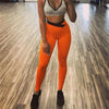 Yoga pants ladies sports leggings orange fitness pants-Aria Doejay