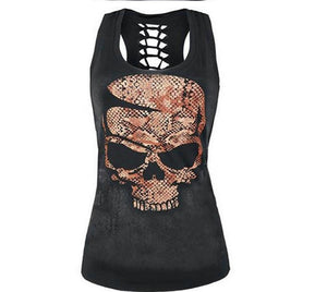 Skull print vest-Aria Doejay