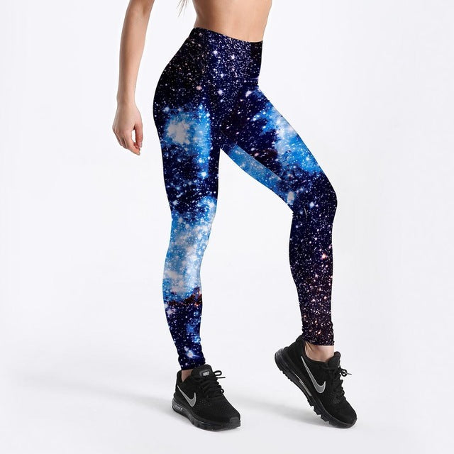 European And American Skull Digital Print Leggings-Aria Doejay