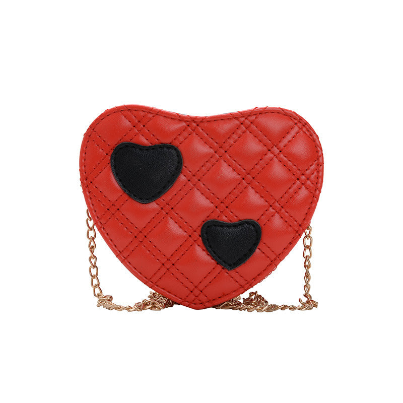 One shoulder crossbody bag for children with hearts