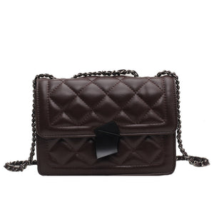 New trendy fashion texture messenger bag all-match one-shoulder small square bag