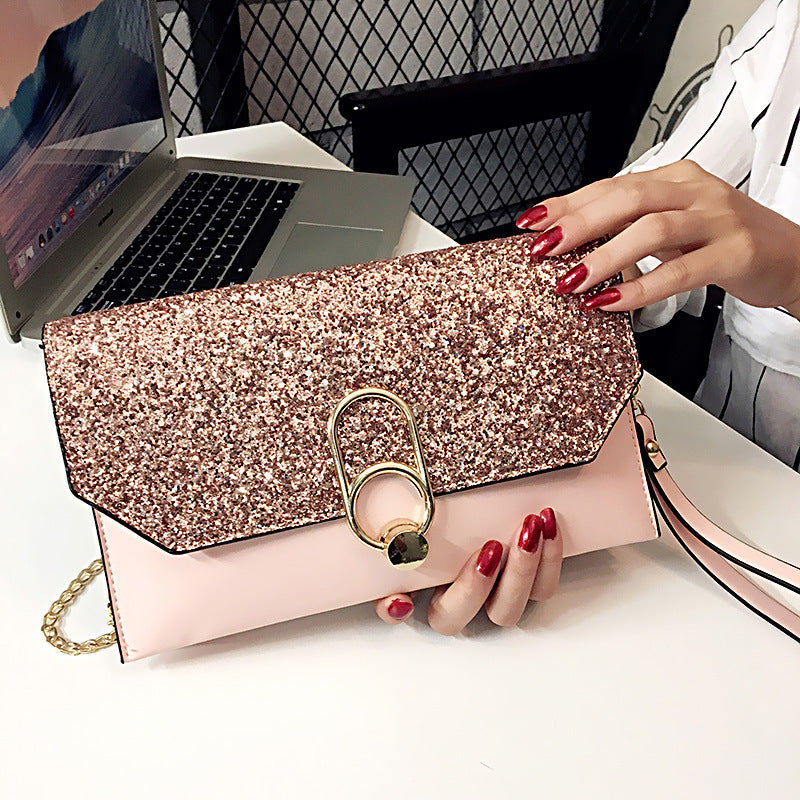 New envelope bag clutch bag slanting small bag Korean version of the shoulder bag clutch bag female