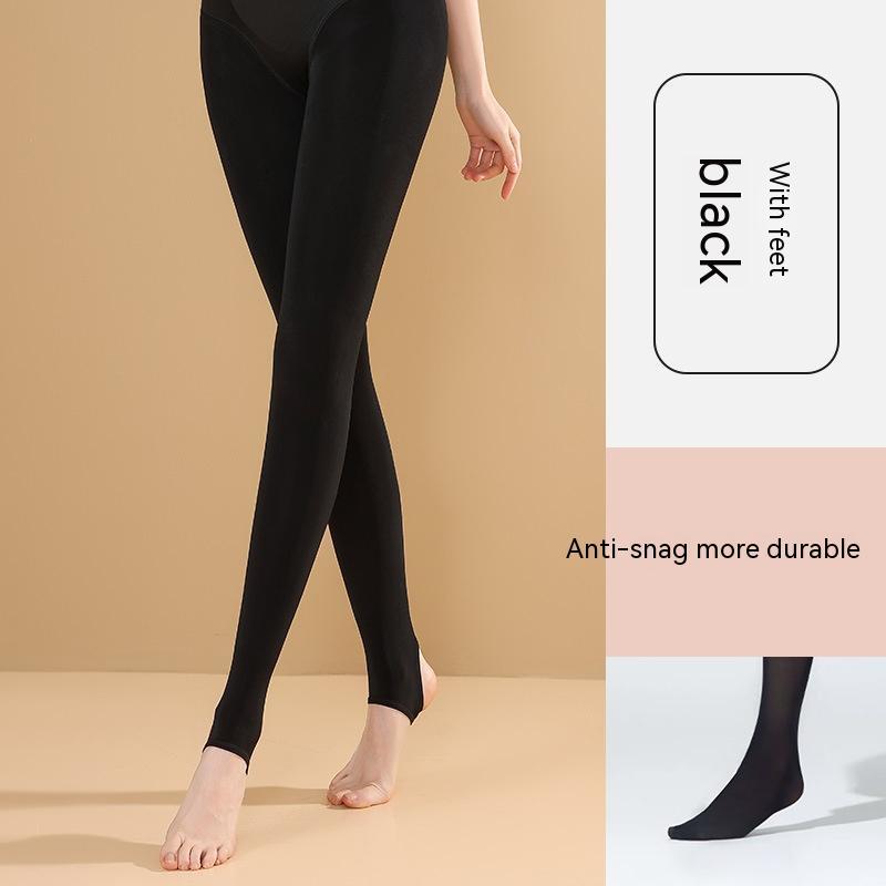 Fleece-lined Deep Flesh Color Leggings Stockings-Aria Doejay