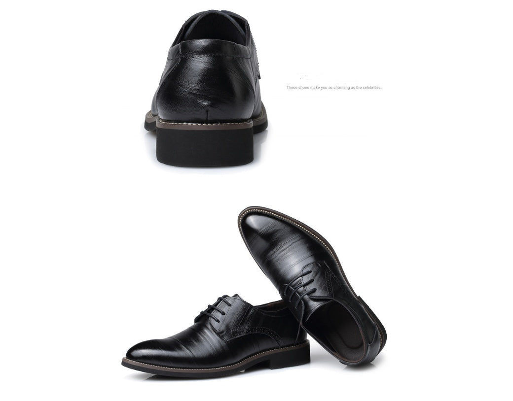 Men's leather shoes men's shoes dress business shoes large size men's shoes casual shoes-Aria Doejay