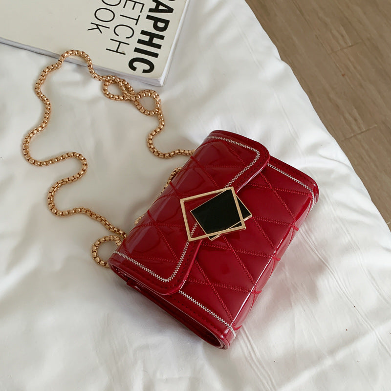 Messenger Bag Rhombic Chain Fashion Small Square Bag