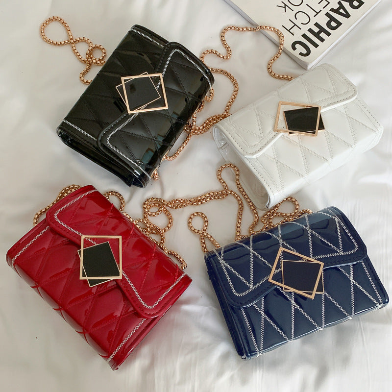 Messenger Bag Rhombic Chain Fashion Small Square Bag