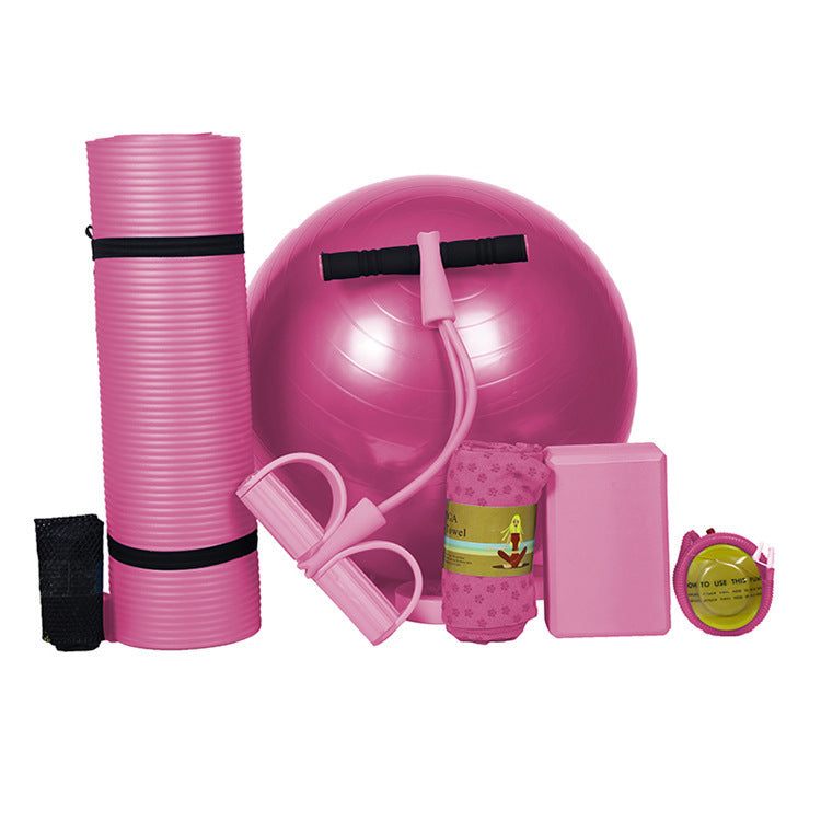 Beginner Yoga Mat Five Piece Set Of Fitness Equipment-Aria Doejay