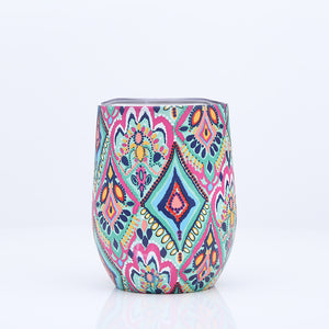 Hot Sale Flamingo Pattern Stainless Steel Wine Tumbler Mug Cup With Lid-Aria Doejay