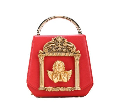 New Women's Bag Retro Baroque Angel Bag Pearl Chain Bag