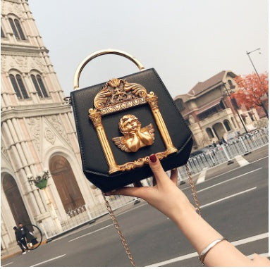 New Women's Bag Retro Baroque Angel Bag Pearl Chain Bag