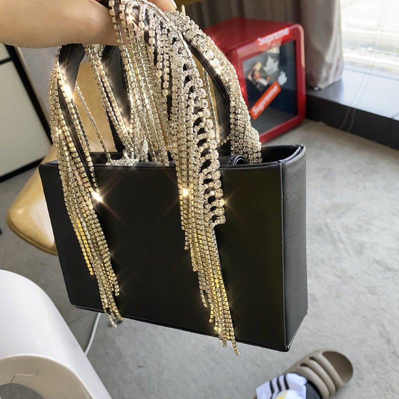 Tassel Rhinestone Handbag Chain Shoulder Messenger Bag