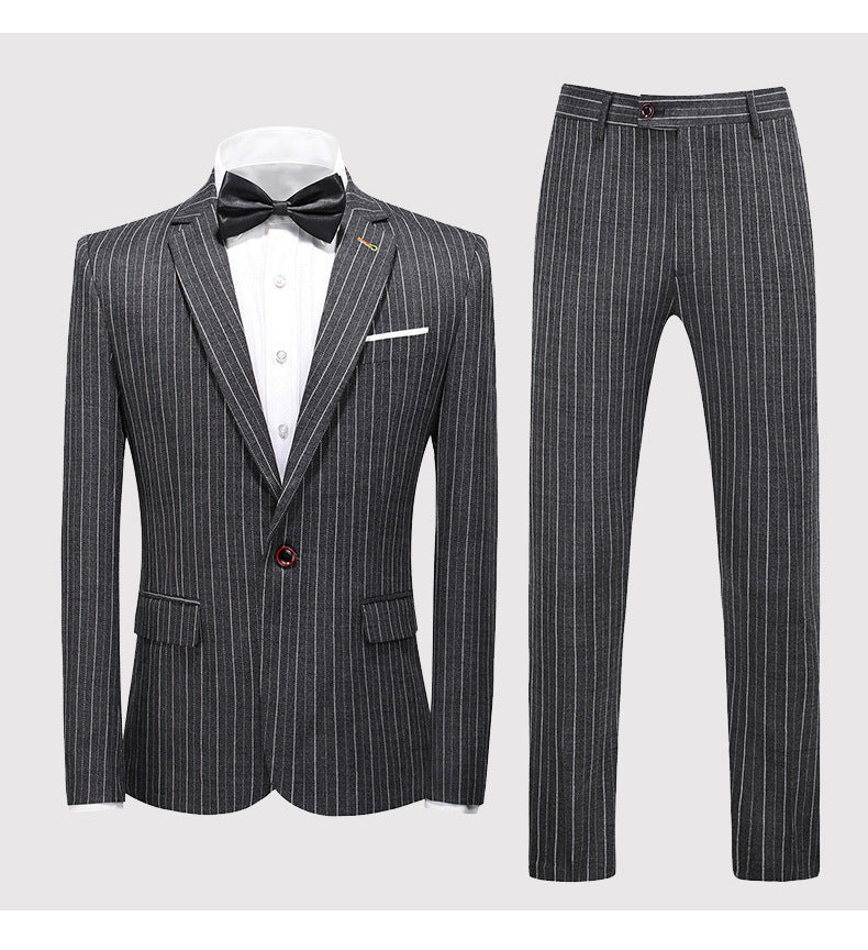 Men's Suits New Large Size Suit Wedding Suit Business Casual Blue Wedding Korean Slim Dress-Aria Doejay