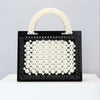 New Handmade Beaded Woven Pearl Transparent Acrylic One-Shoulder Diagonal Handbag