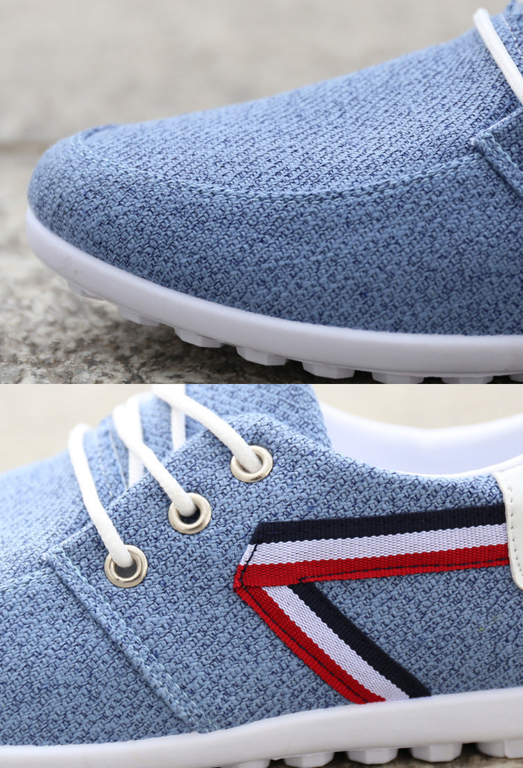 Men'S Soft-Soled Canvas Shoes, Sports And Leisure Old Beijing Cloth Shoes, Peas Shoes-Aria Doejay